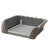 Maxbell Dog Toilet Portable Dog Training Potty Tray for Small Animals Indoor Outdoor Gray