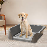 Maxbell Dog Toilet Portable Dog Training Potty Tray for Small Animals Indoor Outdoor Gray