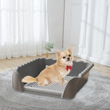 Maxbell Dog Toilet Portable Dog Training Potty Tray for Small Animals Indoor Outdoor Gray