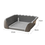 Maxbell Dog Toilet Portable Dog Training Potty Tray for Small Animals Indoor Outdoor Gray