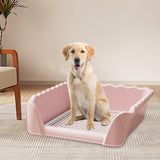 Maxbell Dog Toilet Portable Dog Training Potty Tray for Small Animals Indoor Outdoor Pink
