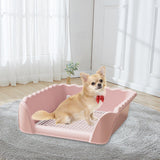 Maxbell Dog Toilet Portable Dog Training Potty Tray for Small Animals Indoor Outdoor Pink