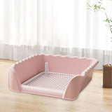 Maxbell Dog Toilet Portable Dog Training Potty Tray for Small Animals Indoor Outdoor Pink