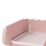 Maxbell Dog Toilet Portable Dog Training Potty Tray for Small Animals Indoor Outdoor Pink