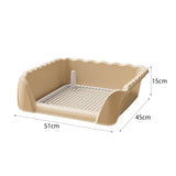 Maxbell Dog Toilet Portable Dog Training Potty Tray for Small Animals Indoor Outdoor Coffee