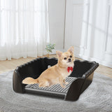 Maxbell Dog Toilet Portable Dog Training Potty Tray for Small Animals Indoor Outdoor Black