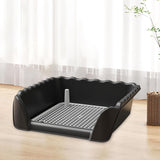 Maxbell Dog Toilet Portable Dog Training Potty Tray for Small Animals Indoor Outdoor Black