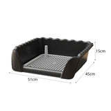 Maxbell Dog Toilet Portable Dog Training Potty Tray for Small Animals Indoor Outdoor Black