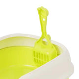 Maxbell Litter Box Bedpan Semi Enclosed Kitten Potty Toilet Durable Kitty Litter Pan Green