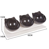 Maxbell Raised Cat Bowls Durable Cat Food and Water Bowl for Indoor Cats Puppy Black