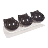 Maxbell Raised Cat Bowls Durable Cat Food and Water Bowl for Indoor Cats Puppy Black