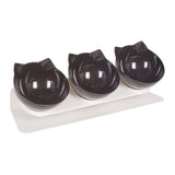 Maxbell Raised Cat Bowls Durable Cat Food and Water Bowl for Indoor Cats Puppy Black