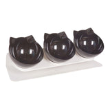 Maxbell Raised Cat Bowls Durable Cat Food and Water Bowl for Indoor Cats Puppy Black