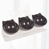 Maxbell Raised Cat Bowls Durable Cat Food and Water Bowl for Indoor Cats Puppy Black