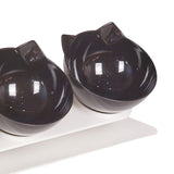 Maxbell Raised Cat Bowls Durable Cat Food and Water Bowl for Indoor Cats Puppy Black
