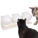Maxbell Raised Cat Bowls Durable Cat Food and Water Bowl for Indoor Cats Puppy White