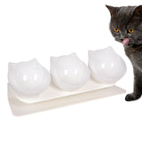 Maxbell Raised Cat Bowls Durable Cat Food and Water Bowl for Indoor Cats Puppy White
