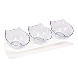 Maxbell Raised Cat Bowls Durable Cat Food and Water Bowl for Indoor Cats Puppy Clear