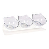 Maxbell Raised Cat Bowls Durable Cat Food and Water Bowl for Indoor Cats Puppy Clear