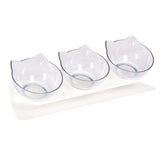 Maxbell Raised Cat Bowls Durable Cat Food and Water Bowl for Indoor Cats Puppy Clear