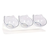 Maxbell Raised Cat Bowls Durable Cat Food and Water Bowl for Indoor Cats Puppy Clear