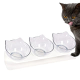 Maxbell Raised Cat Bowls Durable Cat Food and Water Bowl for Indoor Cats Puppy Clear