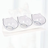 Maxbell Raised Cat Bowls Durable Cat Food and Water Bowl for Indoor Cats Puppy Clear