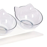 Maxbell Raised Cat Bowls Durable Cat Food and Water Bowl for Indoor Cats Puppy Clear