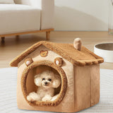 Maxbell Cat Sleeping Nest Bed Zipper Cartoon for Dog Dog Removable Pet Dog Cat House 40cmx35cmx38cm