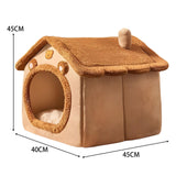 Maxbell Cat Sleeping Nest Bed Zipper Cartoon for Dog Dog Removable Pet Dog Cat House 45cmx40cmx45cm