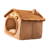 Maxbell Cat Sleeping Nest Bed Zipper Cartoon for Dog Dog Removable Pet Dog Cat House 45cmx40cmx45cm