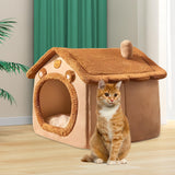 Maxbell Cat Sleeping Nest Bed Zipper Cartoon for Dog Dog Removable Pet Dog Cat House 45cmx40cmx45cm