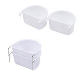 Maxbell 2Pcs Bird Feeding Dish Bird Food Tray for Small Animals Cockatiels Lovebirds 10.9cmx9.8cmx5.4cm