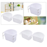 Maxbell 2Pcs Bird Feeding Dish Bird Food Tray for Small Animals Cockatiels Lovebirds 10.9cmx9.8cmx5.4cm