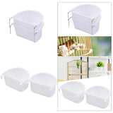 Maxbell 2Pcs Bird Feeding Dish Bird Food Tray for Small Animals Cockatiels Lovebirds 10.9cmx9.8cmx5.4cm