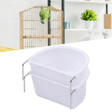 Maxbell 2Pcs Bird Feeding Dish Bird Food Tray for Small Animals Cockatiels Lovebirds 10.9cmx9.8cmx5.4cm