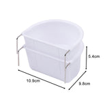 Maxbell 2Pcs Bird Feeding Dish Bird Food Tray for Small Animals Cockatiels Lovebirds 10.9cmx9.8cmx5.4cm