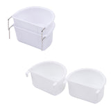 Maxbell 2Pcs Bird Feeding Dish Bird Food Tray for Small Animals Cockatiels Lovebirds 10.9cmx9.8cmx5.4cm
