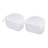 Maxbell 2Pcs Bird Feeding Dish Bird Food Tray for Small Animals Cockatiels Lovebirds 7.4cmx6.3cmx3.9cm