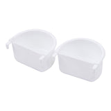 Maxbell 2Pcs Bird Feeding Dish Bird Food Tray for Small Animals Cockatiels Lovebirds 7.4cmx6.3cmx3.9cm