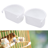 Maxbell 2Pcs Bird Feeding Dish Bird Food Tray for Small Animals Cockatiels Lovebirds 7.4cmx6.3cmx3.9cm