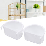 Maxbell 2Pcs Bird Feeding Dish Bird Food Tray for Small Animals Cockatiels Lovebirds 7.4cmx6.3cmx3.9cm