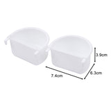 Maxbell 2Pcs Bird Feeding Dish Bird Food Tray for Small Animals Cockatiels Lovebirds 7.4cmx6.3cmx3.9cm