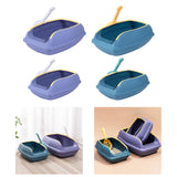 Maxbell Open Top Cat Litter Box Compact Cat Sand Box Easy to Clean Durable for Small Animals L Violet