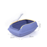 Maxbell Open Top Cat Litter Box Compact Cat Sand Box Easy to Clean Durable for Small Animals S Violet