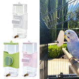Maxbell Bird Drinker Drinking Device Parrot Waterer for Medium Birds Parakeet Rabbit White