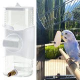 Maxbell Bird Drinker Drinking Device Parrot Waterer for Medium Birds Parakeet Rabbit White