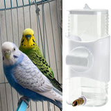 Maxbell Bird Drinker Drinking Device Parrot Waterer for Medium Birds Parakeet Rabbit White