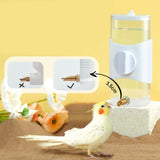 Maxbell Bird Drinker Drinking Device Parrot Waterer for Medium Birds Parakeet Rabbit White