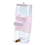 Maxbell Bird Drinker Drinking Device Parrot Waterer for Medium Birds Parakeet Rabbit Pink